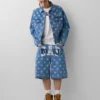 Chaqueta de mezclilla oversize con estampado de lunares Icon de GAP × Awake NY