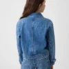 Chaqueta de mezclilla para niños con bolsillos de parche