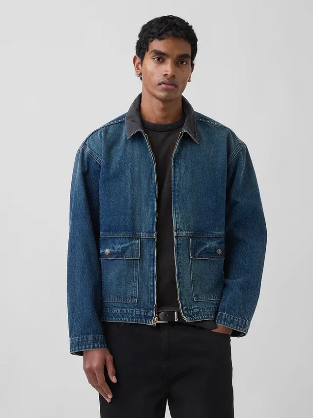 Chaqueta de trabajo de mezclilla