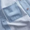 Chaqueta de trabajo de mezclilla a rayas