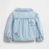 Chaqueta de trabajo de mezclilla bordada para bebés y niños