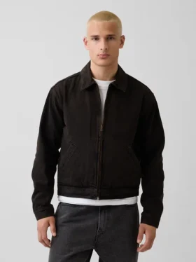 Chaqueta de trabajo de mezclilla de corte cuadrado