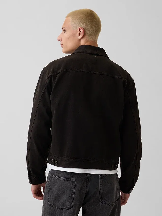 Chaqueta de trabajo de mezclilla de corte cuadrado