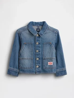 Chaqueta de trabajo de mezclilla para bebés y niños