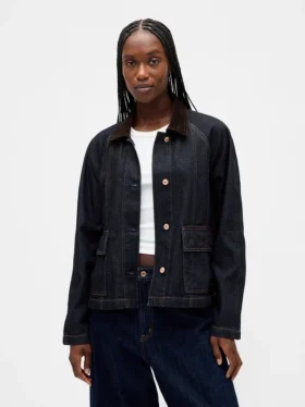 Chaqueta de trabajo tipo swing de mezclilla ultrasuave
