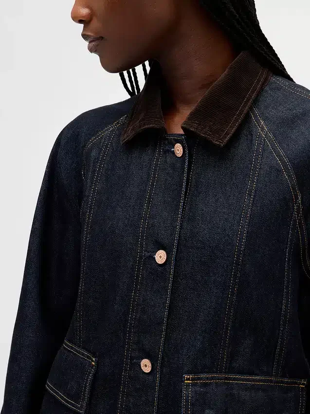 Chaqueta de trabajo tipo swing de mezclilla ultrasuave