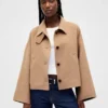 Chaqueta holgada de mezcla de lana
