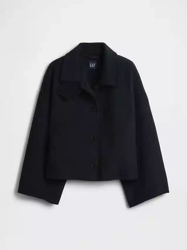 Chaqueta holgada de mezcla de lana
