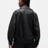 Chaqueta oversize de cuero vegano
