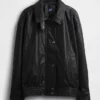Chaqueta oversize de cuero vegano