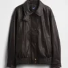 Chaqueta oversize de cuero vegano