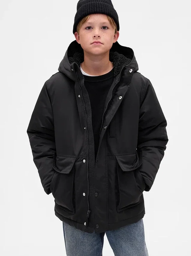 Chaqueta parka gruesa para niños