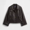 Chaqueta swing de cuero vegano