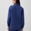 Chaqueta tipo camisa de corte oversize