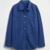 Chaqueta tipo camisa de corte oversize