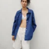 Chaqueta tipo camisa de corte oversize