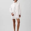Chaqueta tipo camisa holgada con dobladillo de ojales