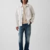 Chaqueta tipo camisa holgada de lona