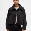 Chaqueta tipo capullo oversize de mezclilla