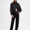 Chaqueta tipo capullo oversize de mezclilla