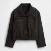 Chaqueta tipo capullo oversize de mezclilla