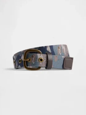 Cinturón de malla con estampado de camuflaje para niños