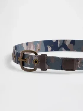 Cinturón de malla con estampado de camuflaje para niños