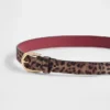 Cinturón infantil con estampado de leopardo