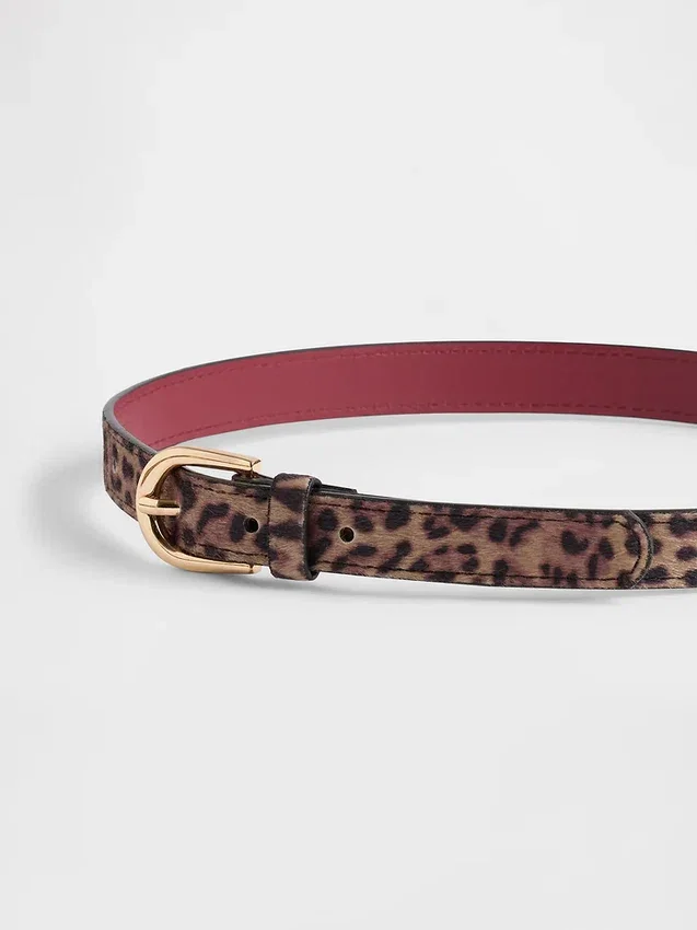 Cinturón infantil con estampado de leopardo