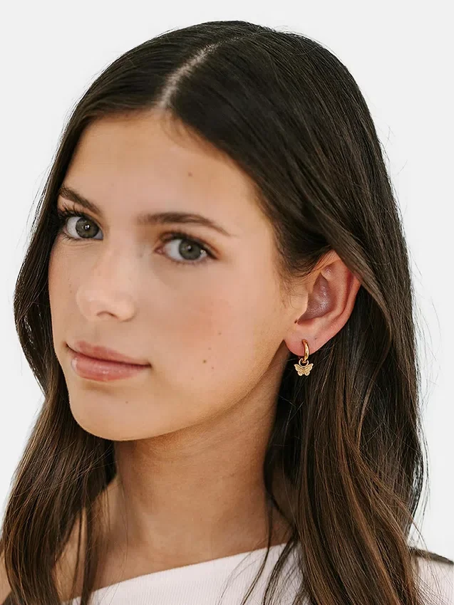 Colgante clásico de mariposa de Pierced Co para aretes tipo huggie