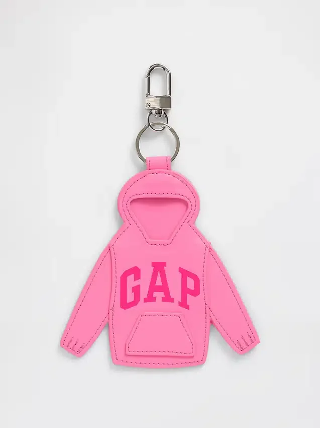 Colgante para bolsa con diseño de sudadera con capucha y logotipo