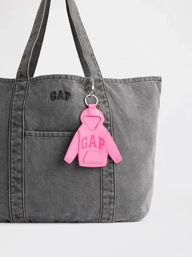 Colgante para bolsa con diseño de sudadera con capucha y logotipo