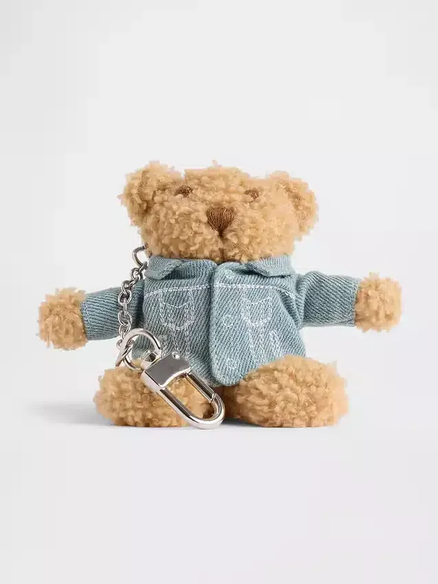Colgante para bolso con chaqueta de mezclilla de Brannan Bear