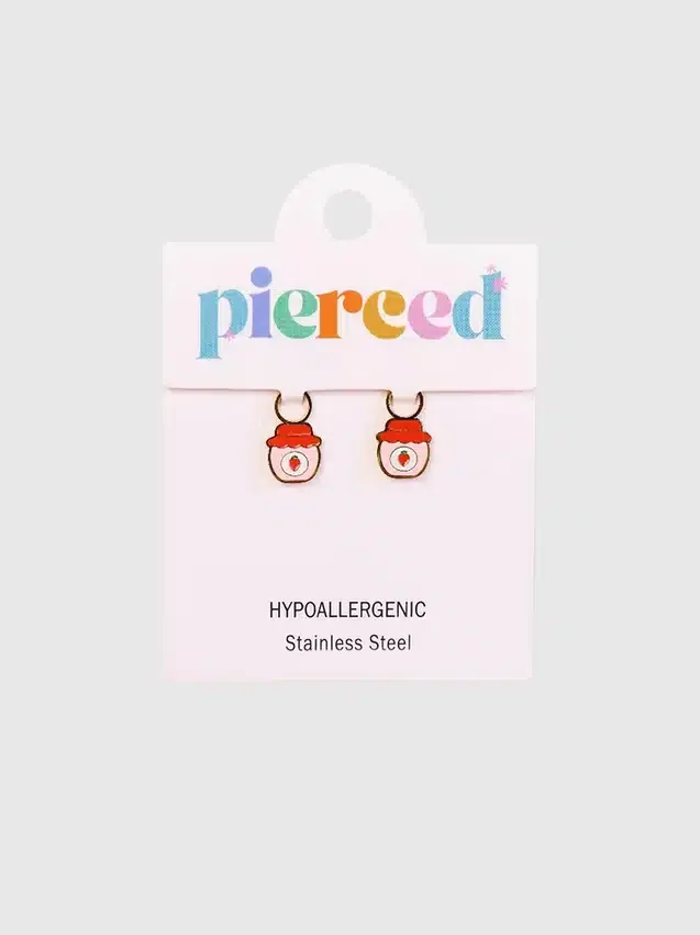 Colgantes de mermelada de fresa de Pierced Co para aretes Huggie