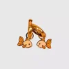 Colgantes de peces dorados con perforación para aretes Huggie