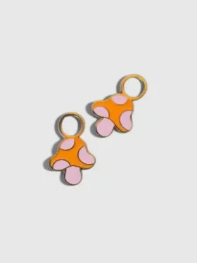Colgantes de setas de jardín de Co para aretes Huggie