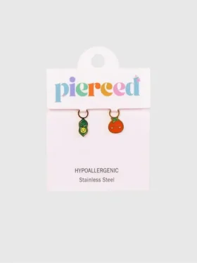 Colgantes de vaina de chícharo / tomate de Pierced Co para aretes Huggie