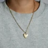 Collar «Corazón pequeño acanalado de oro» de Hart