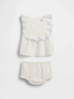 Conjunto de babero con ojales para bebé
