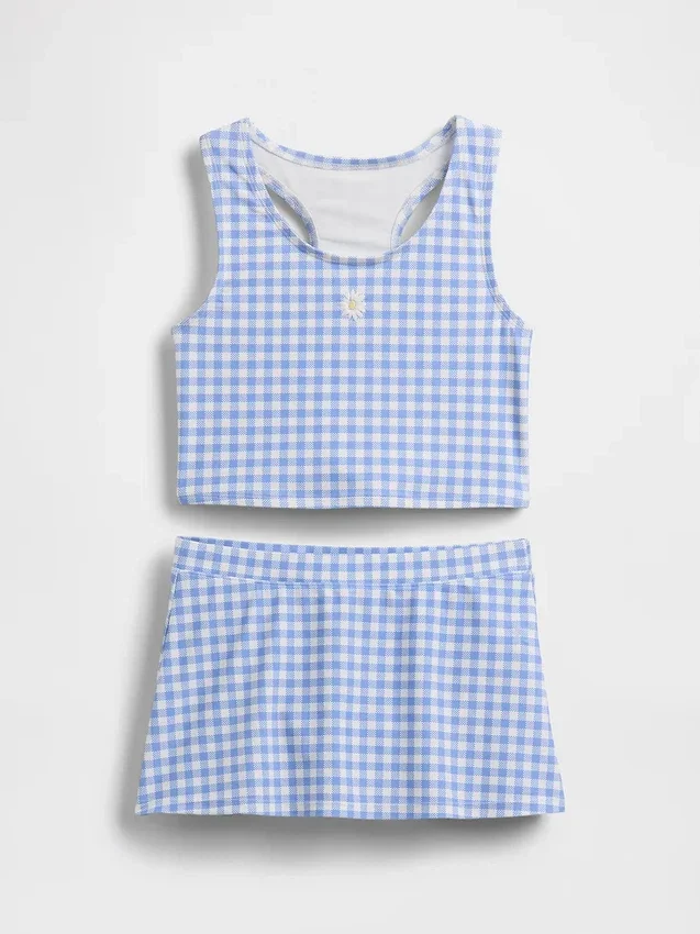 Conjunto de baño para niños con tankini y falda-pantalón