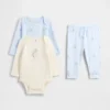 Conjunto de body de algodón orgánico para bebé (paquete de 3)