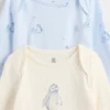 Conjunto de body de algodón orgánico para bebé (paquete de 3)