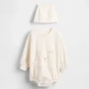 Conjunto de body y gorrito «Baby Softspun Bear Bubble»
