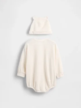 Conjunto de body y gorrito «Baby Softspun Bear Bubble»