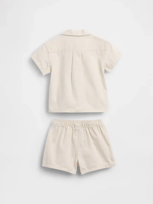 Conjunto de camisa con bolsillo para bebé