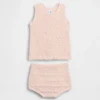 Conjunto de camiseta sin mangas y shorts de ganchillo para bebé