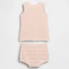 Conjunto de camiseta sin mangas y shorts de ganchillo para bebé