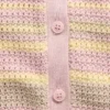 Conjunto de chaleco de rayas de ganchillo para bebé