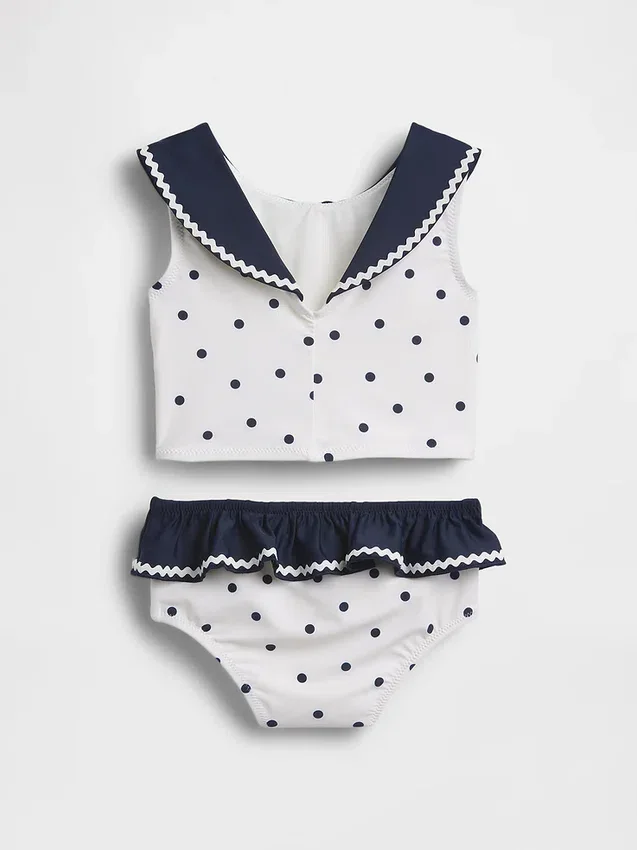 Conjunto de dos piezas de baño estilo marinero para bebés y niños pequeños