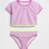 Conjunto de dos piezas de traje de baño con camiseta protectora para niños
